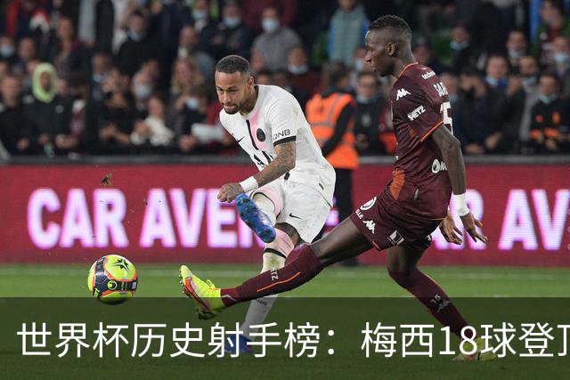 世界杯历史射手榜：梅西18球登顶 姆巴佩16球并列第2 C罗凯恩10球